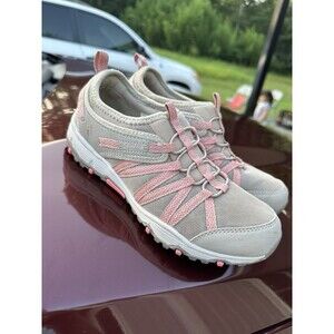 Skechers Seager Gatewood Hiker Walking Sneakers Shoes Taupe/Pink Womens Size 7